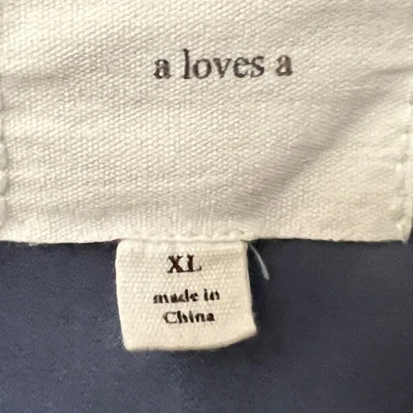 A Loves A Denim Braided Crew Neck Open Front Long Sleeve Jacket Size XL - rare! - Picture 13 of 13